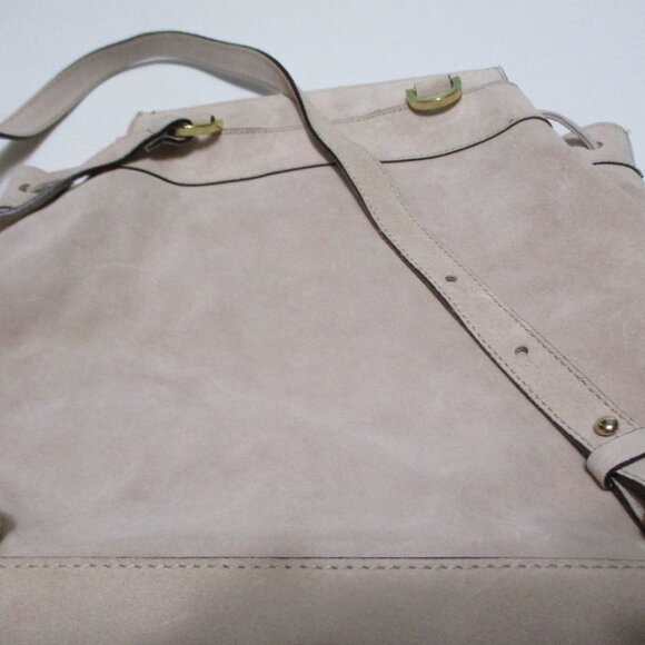 Alberta Di Canio Italian Suede Leather Bucket Bag Backpack #1121 - Picture 16 of 16